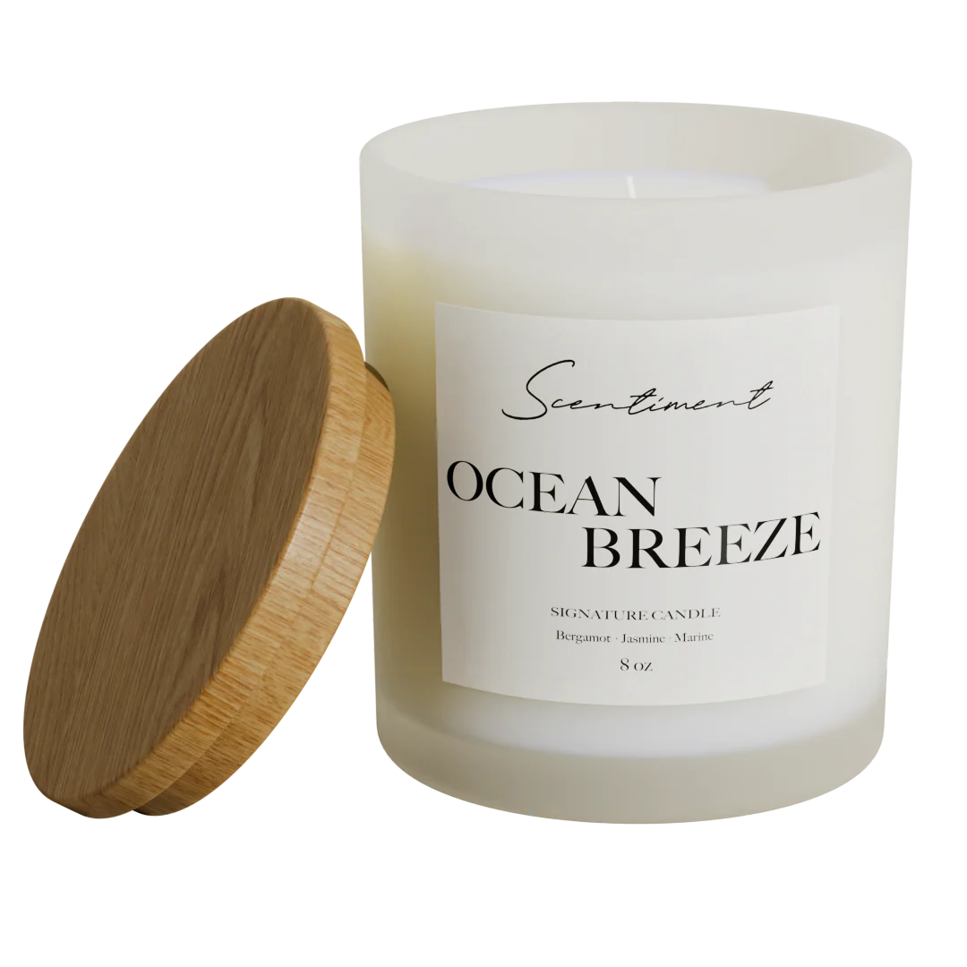 Ocean Breeze Frosted Candle