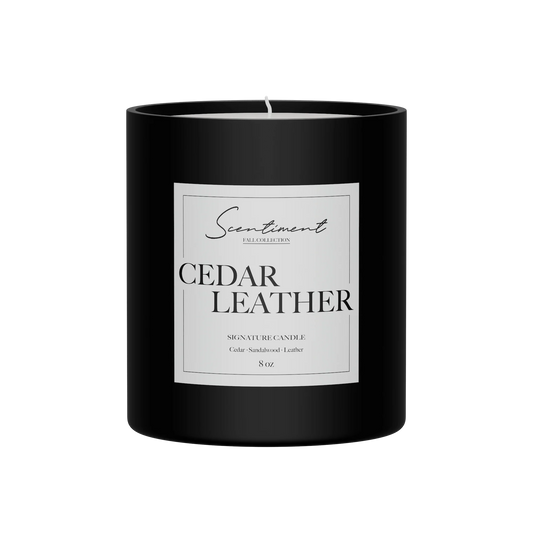 Cedar Leather Candle
