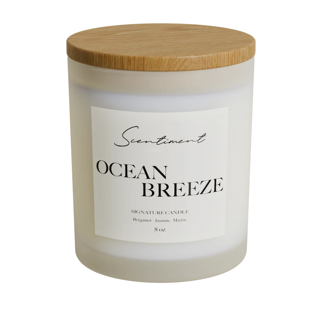 Ocean Breeze Frosted Candle