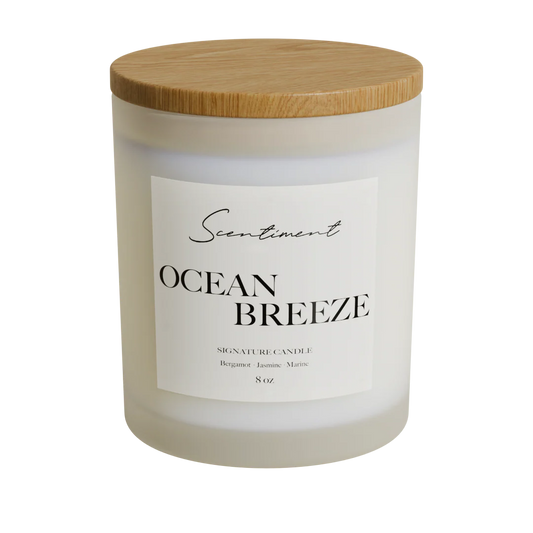 Ocean Breeze Frosted Candle